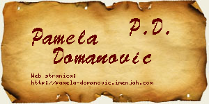 Pamela Domanović vizit kartica